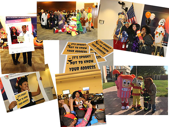 Photos of OUC employees at the Halloween Event